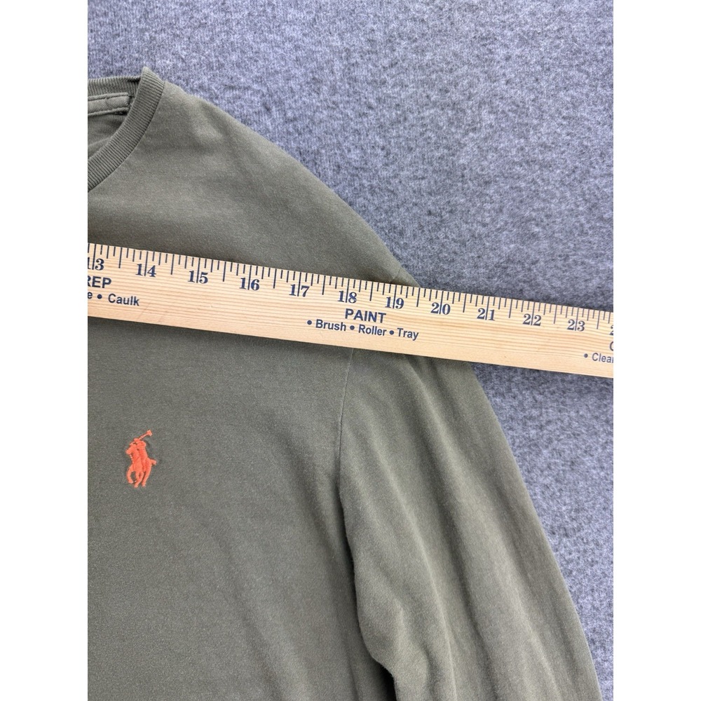 Polo Ralph Lauren T Shirt Mens Size Large Military Green Long Sleeve Crewneck - Picture 10 of 16